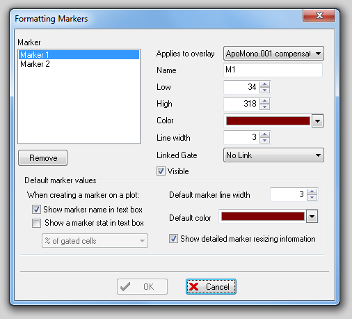 图 8.48  Formatting Markers Dialog (格式化标识对话框)